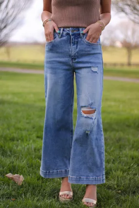 Wide Leg Crop Flare Jean