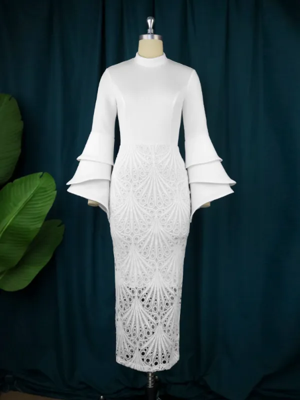 Women White  Bodycon Christmas Party Dresses