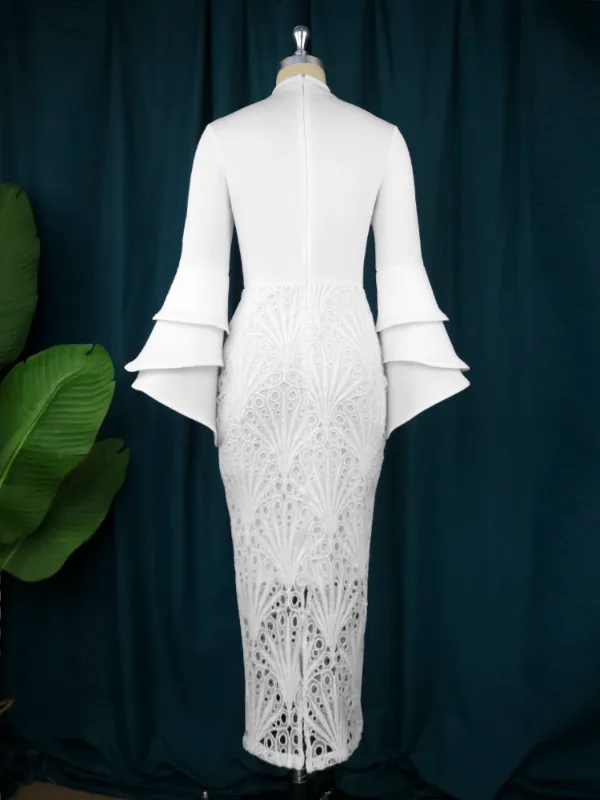 Women White  Bodycon Christmas Party Dresses