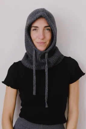 wool balaclava - pioggia - dark grey