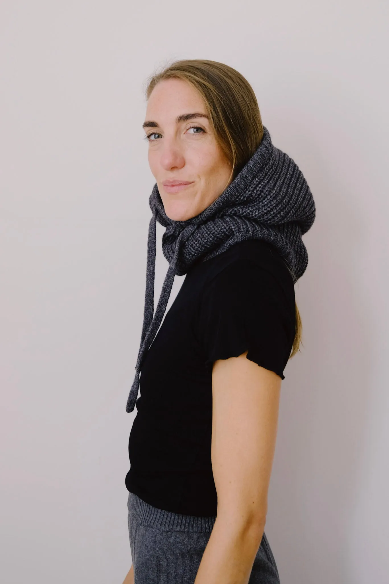 wool balaclava - pioggia - dark grey