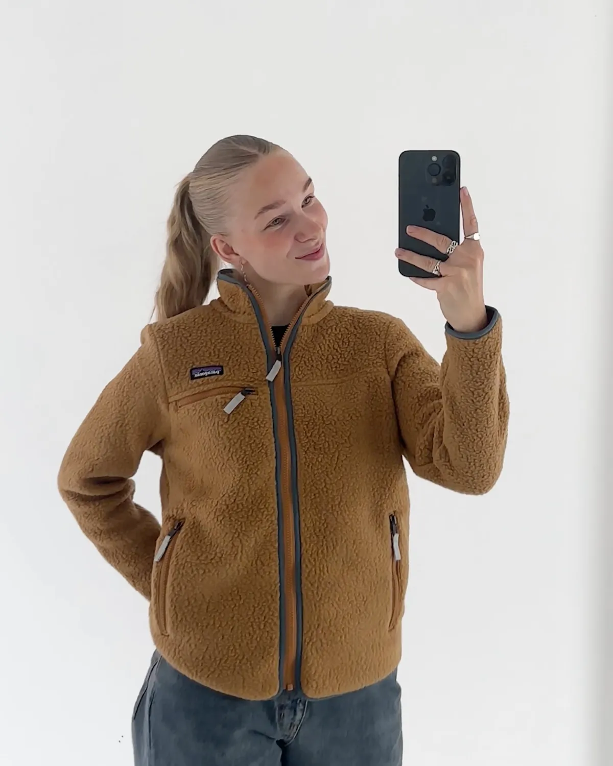 W's Retro Pile Jacket - Nest Brown w/Nouveau Green