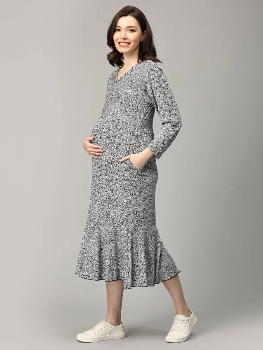 Yin-Yang Chic Maternity and Nursing Dress